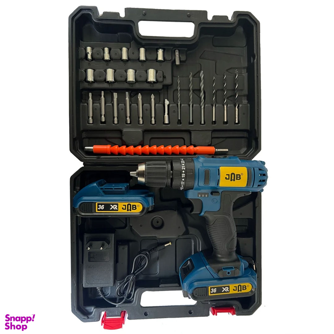 دریل پیچ گوشتی شارژی جاب مدل JBD-36 Li-Ble مجموعه 45 عددی