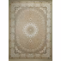 فرش ماشینی افرند 1500 شانه گل برجسته زمینه نسکافه ای کد 55012 (دوازده متری)