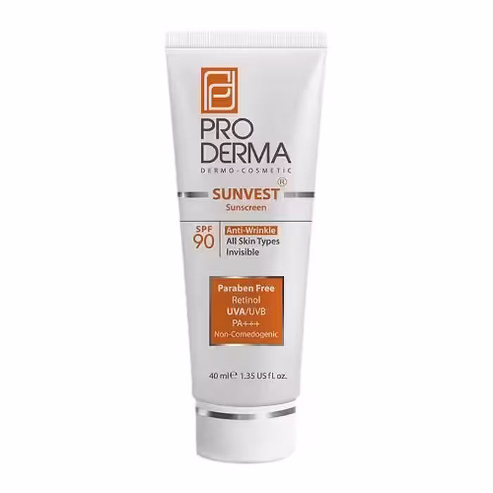 کرم ضد آفتاب و ضد چروک پرودرما بی رنگ SPF90