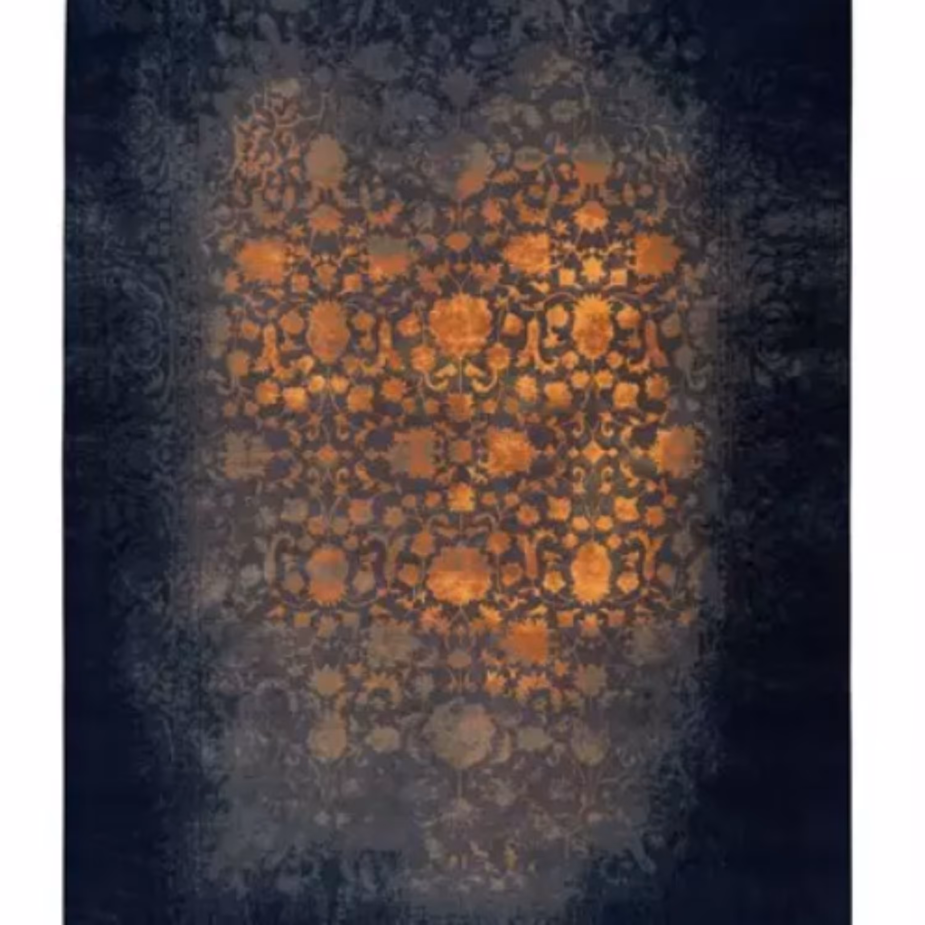 فرش ماشینی(یک و نیم متری100در1.50) طرح کهنه نما کد 100603طلائی 