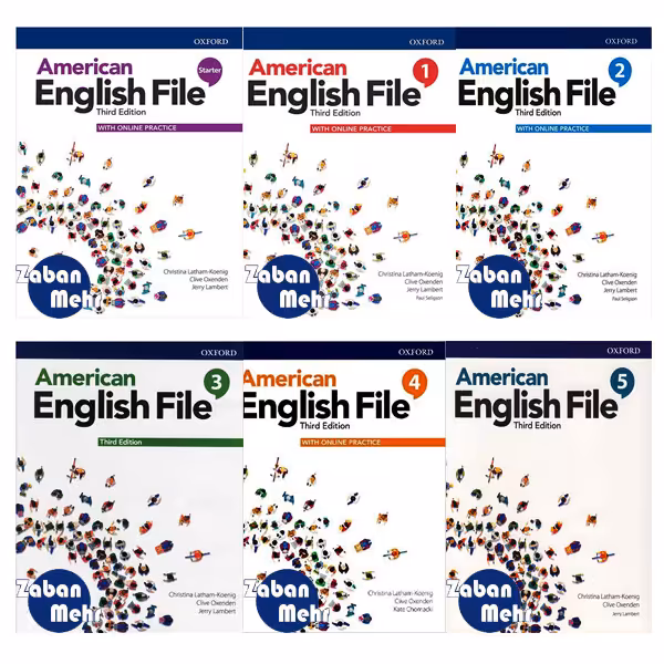 کتاب American English File Third Edition اثر جمعی از نویسندگان انتشارات زبان مهر 6جلدی