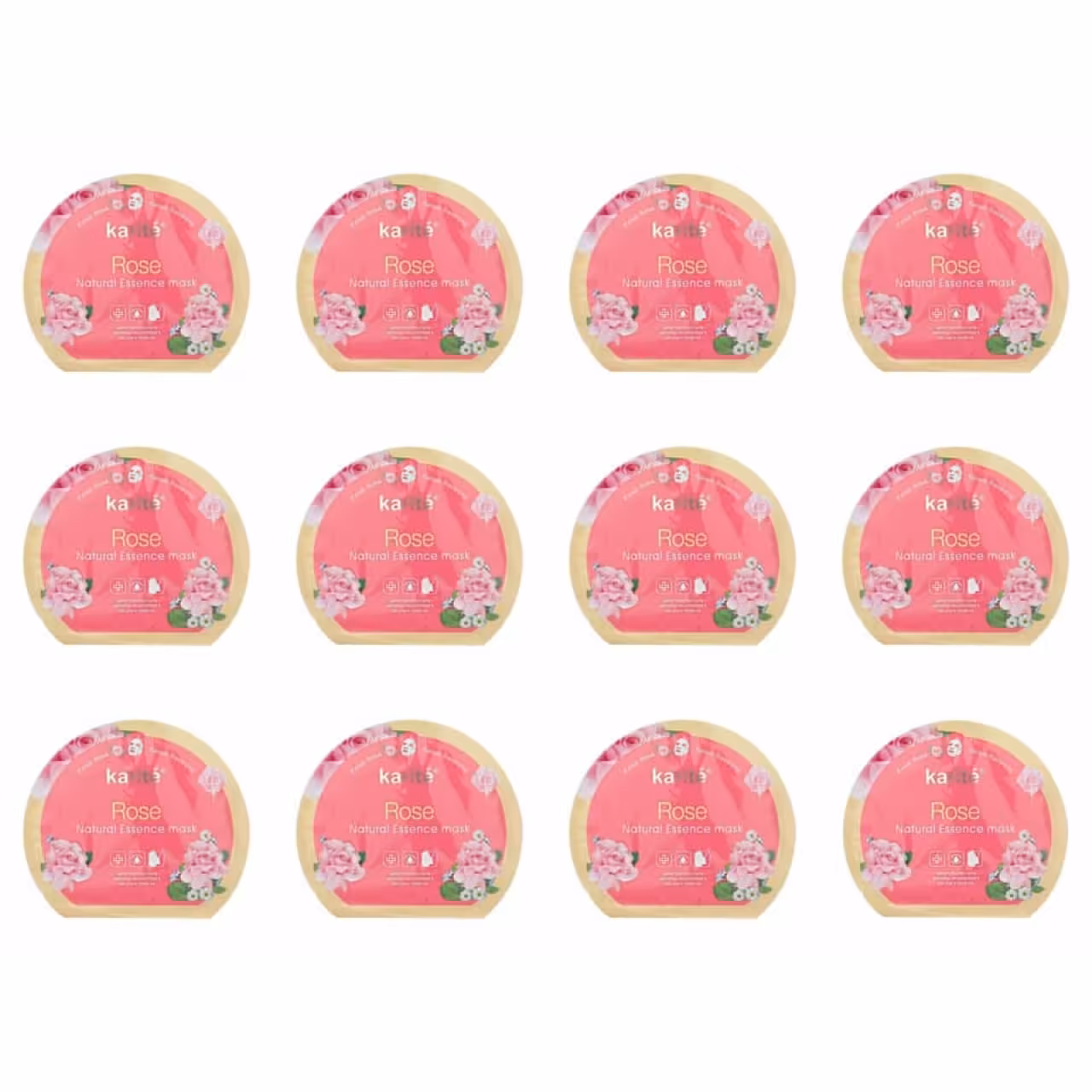 ماسک صورت کاریته مدل گل رز حجم 30 میلی لیتر بسته 12 عددی