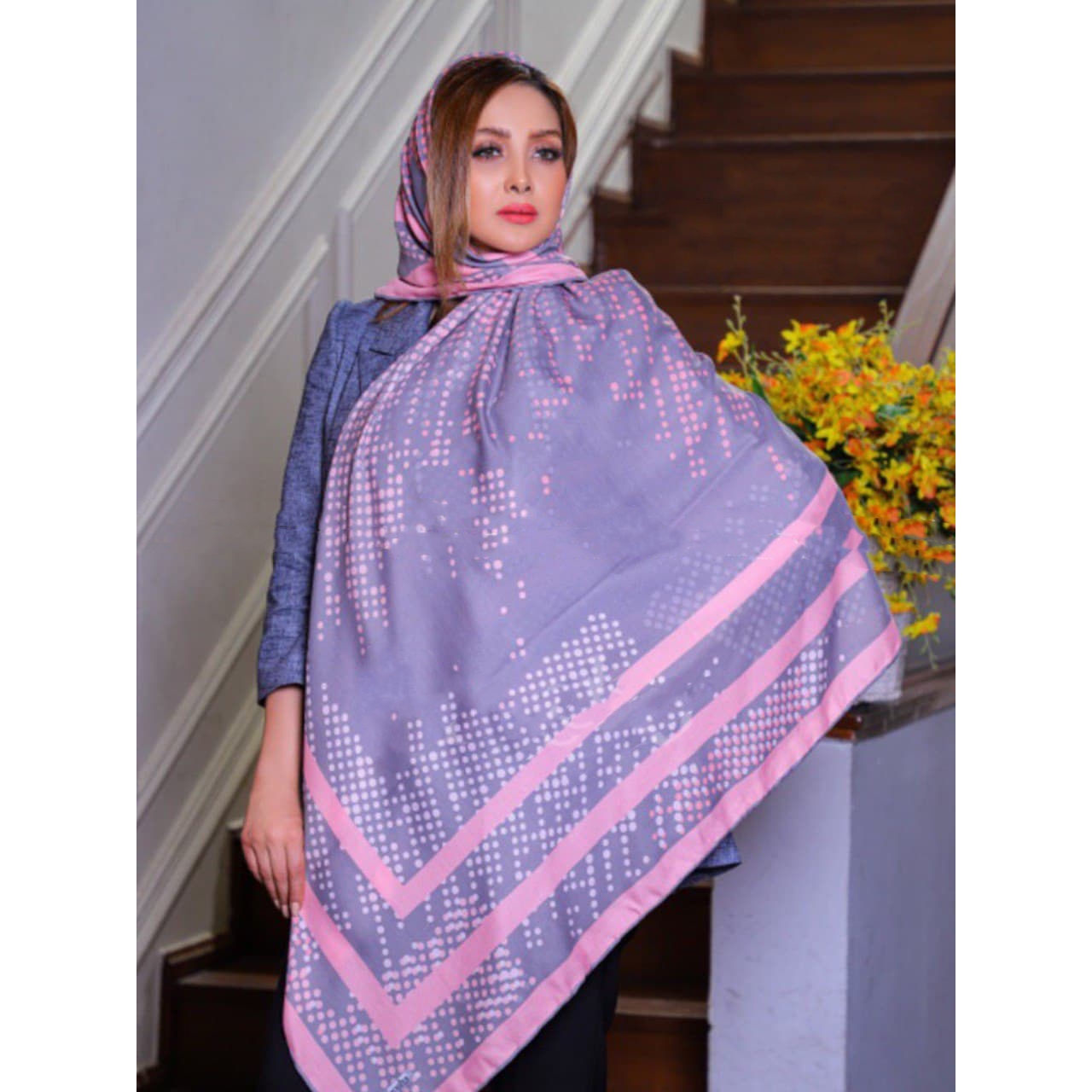 روسری زنانه نخی مدل اسپات