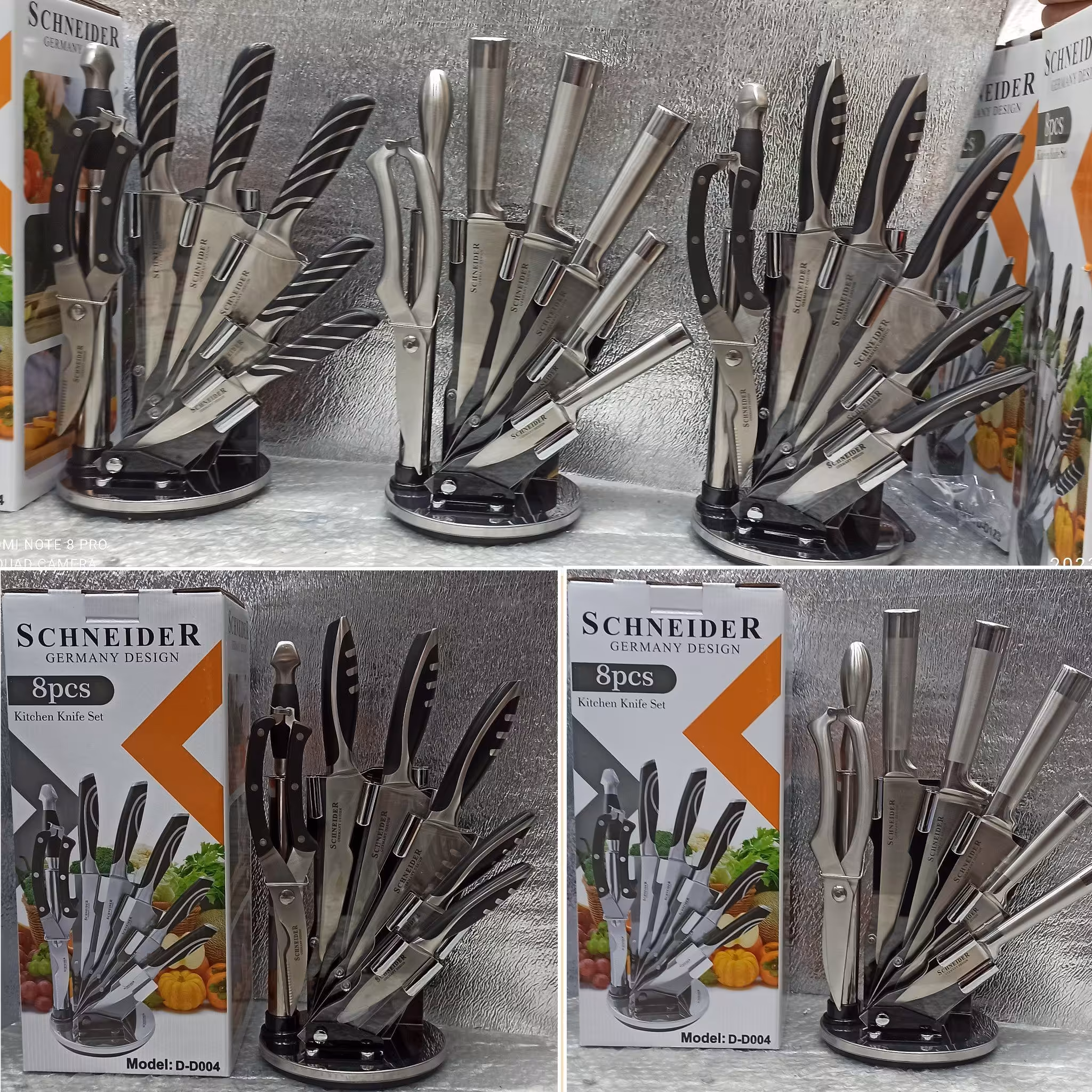 سرویس کارد ساطوری 8 پارچه  اشنایدر SCHNEIDER  در سه طرح