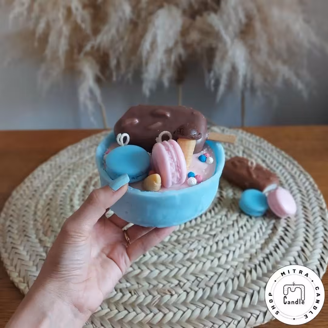 شمع کیک بستنی