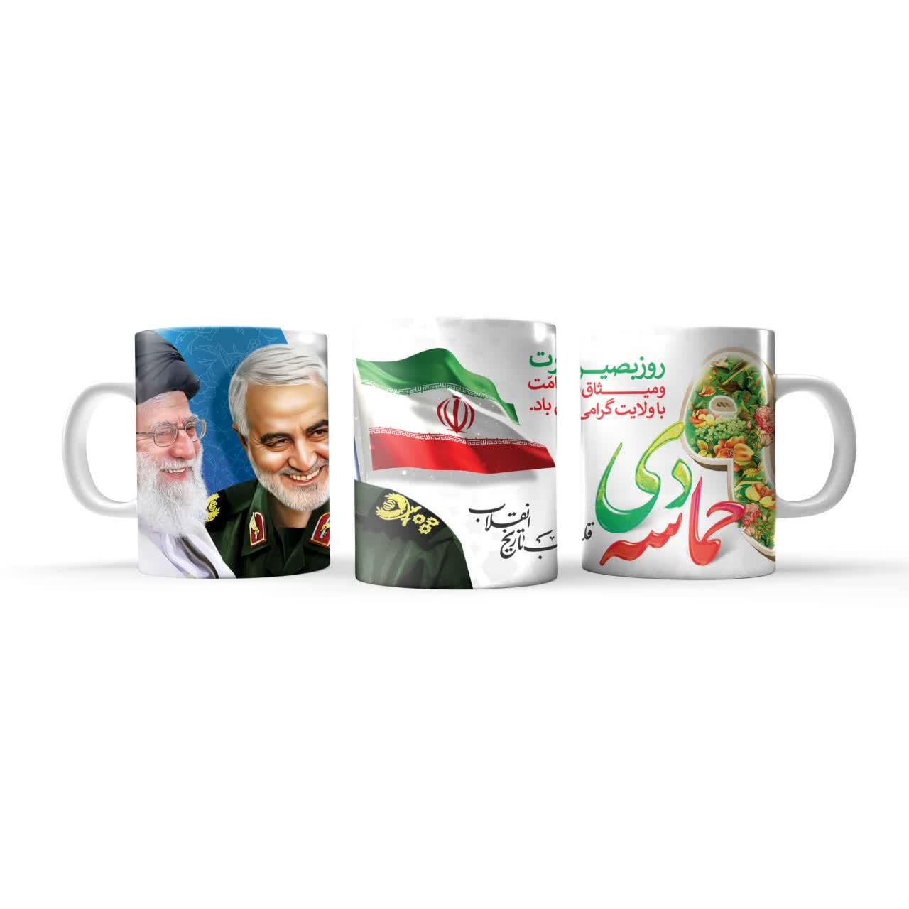 ماگ طرح حماسه 9 دی از جنس سرامیک با کیفیت درجه یک و رنگ سفید