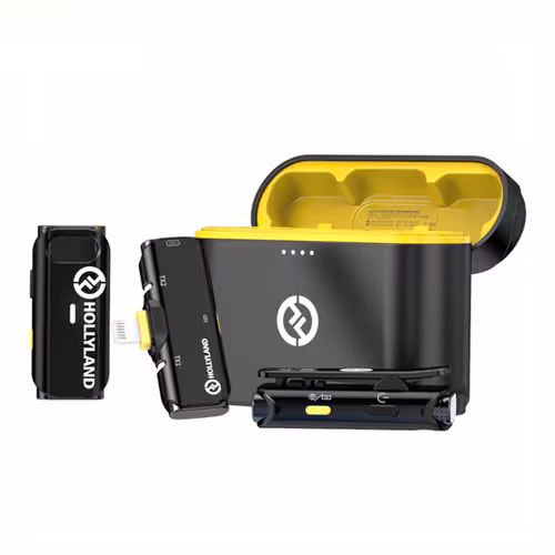 میکروفون دو کاربر یقه ای بی سیم هالیلند Hollyland Lark C1 Duo Lightning