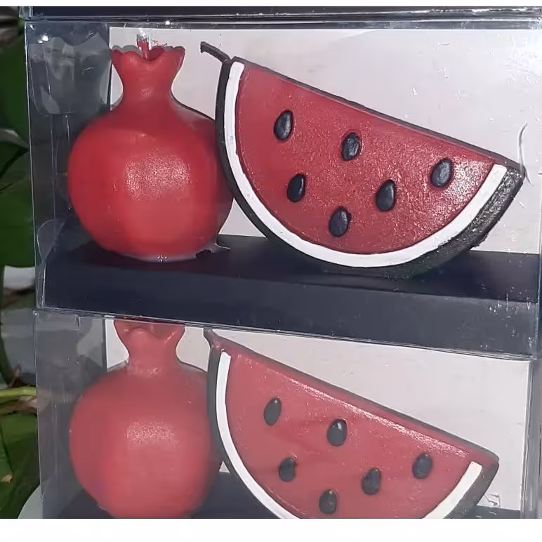 شمع یلدایی انار و هندوانه جفتی