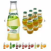 نوشیدنی ویتامینه گازدار  سیب سیرما ترکیه  پک 6تایی  