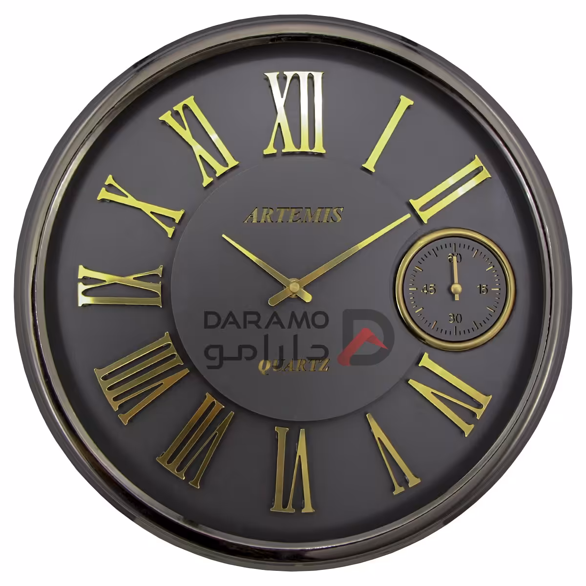 ساعت دیواری جدید آرتمیس مدل 2039 تیتانیوم (طوسی)