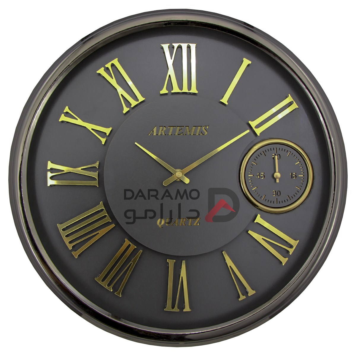 ساعت دیواری جدید آرتمیس مدل 2039 تیتانیوم (طوسی)