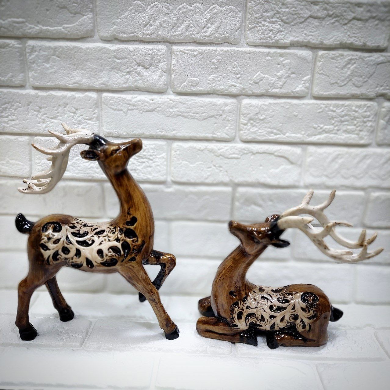 مجسمه گوزن عاشق کد 2 مجموعه 2 عددی