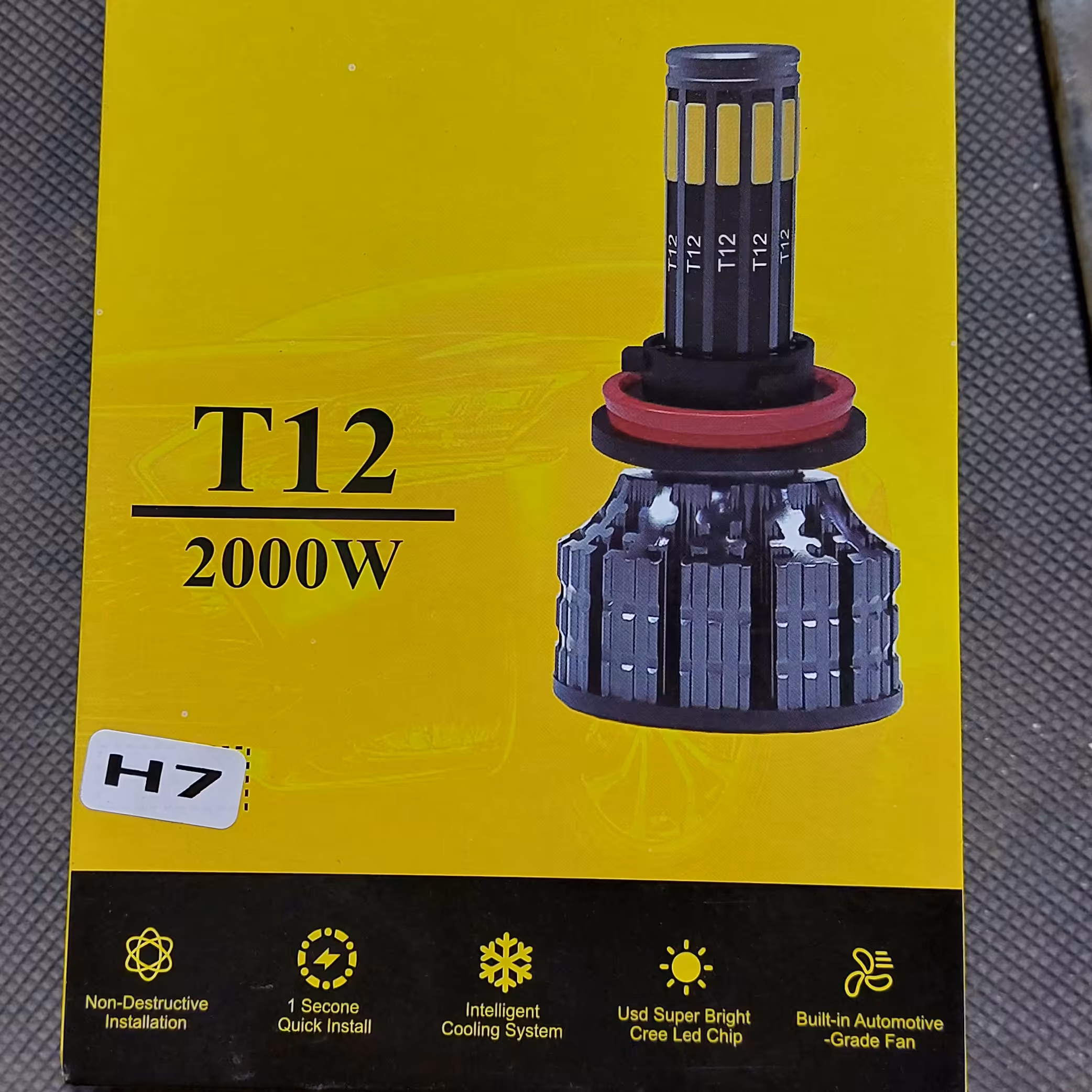 هدلایت12طرفه رنگ سفید6ماه گارانتی پایهH7بسته2عددی شرکت توبیز Tbs Design