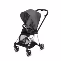 کالسکه کریر سایبکس میوس طوسی مشکی با کریر سایبکس مشکی ساده و اداپتور نصب cybex mios mid grey /AITON BLACK