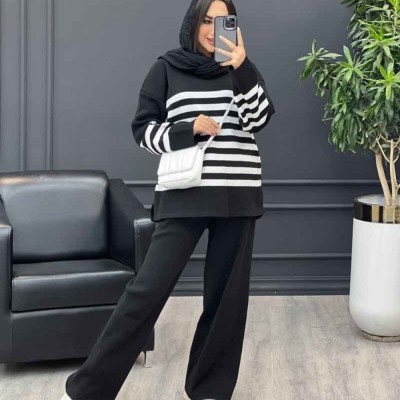 ست بلوز شلوار بافت