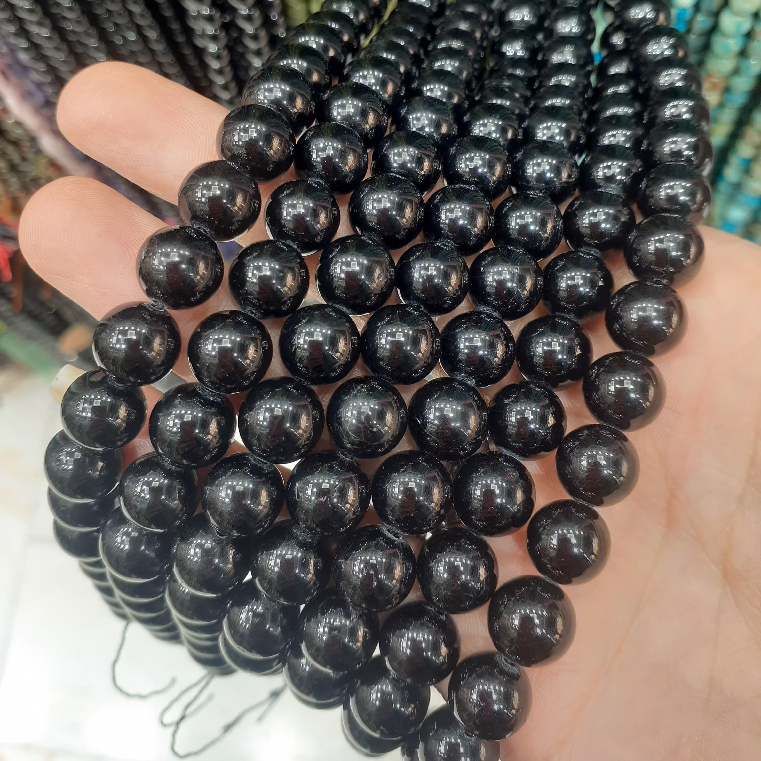 ریسه تورمالین سیاه سایز 10 میل 