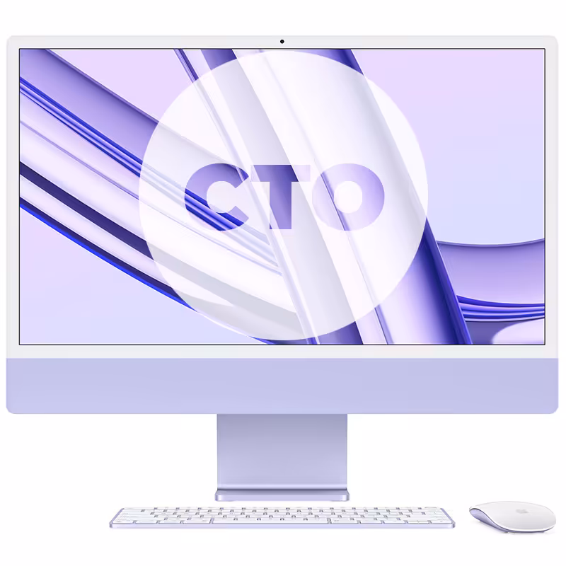 آی مک 24 اینچ M3 کاستوم پردازنده 8core - 10core حافظه رم 24 گیگابایت ظرفیت 256 گیگابایت SSD بنفش Z19P0001Q - Hiapple.ir