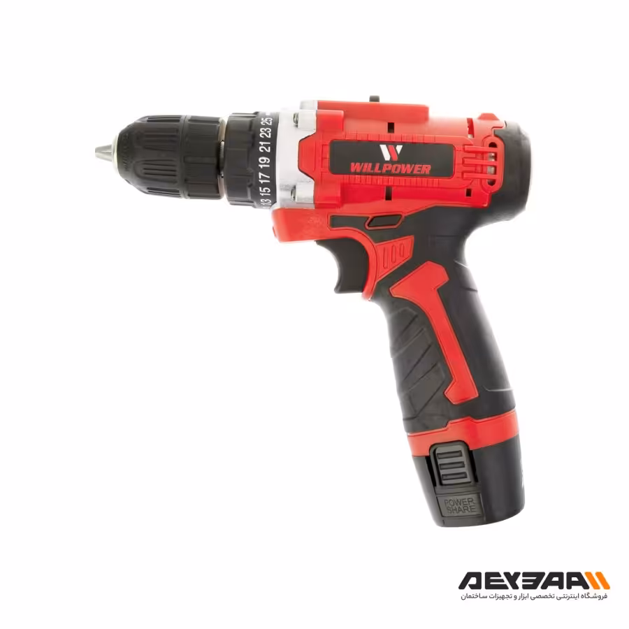 دریل پیچ گوشتی چکشی شارژی ویل پاور مدل LY-10-05