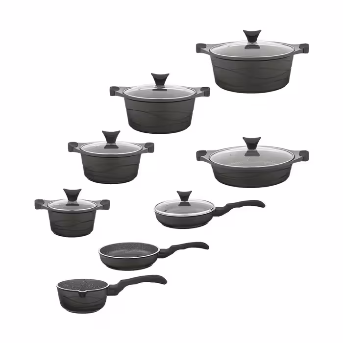 سرویس پخت ‌و پز 14 پارچه عروس مدل موج کد 02