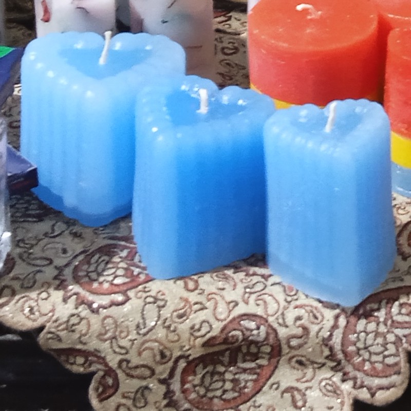 شمع ست قلب آبی شب نما