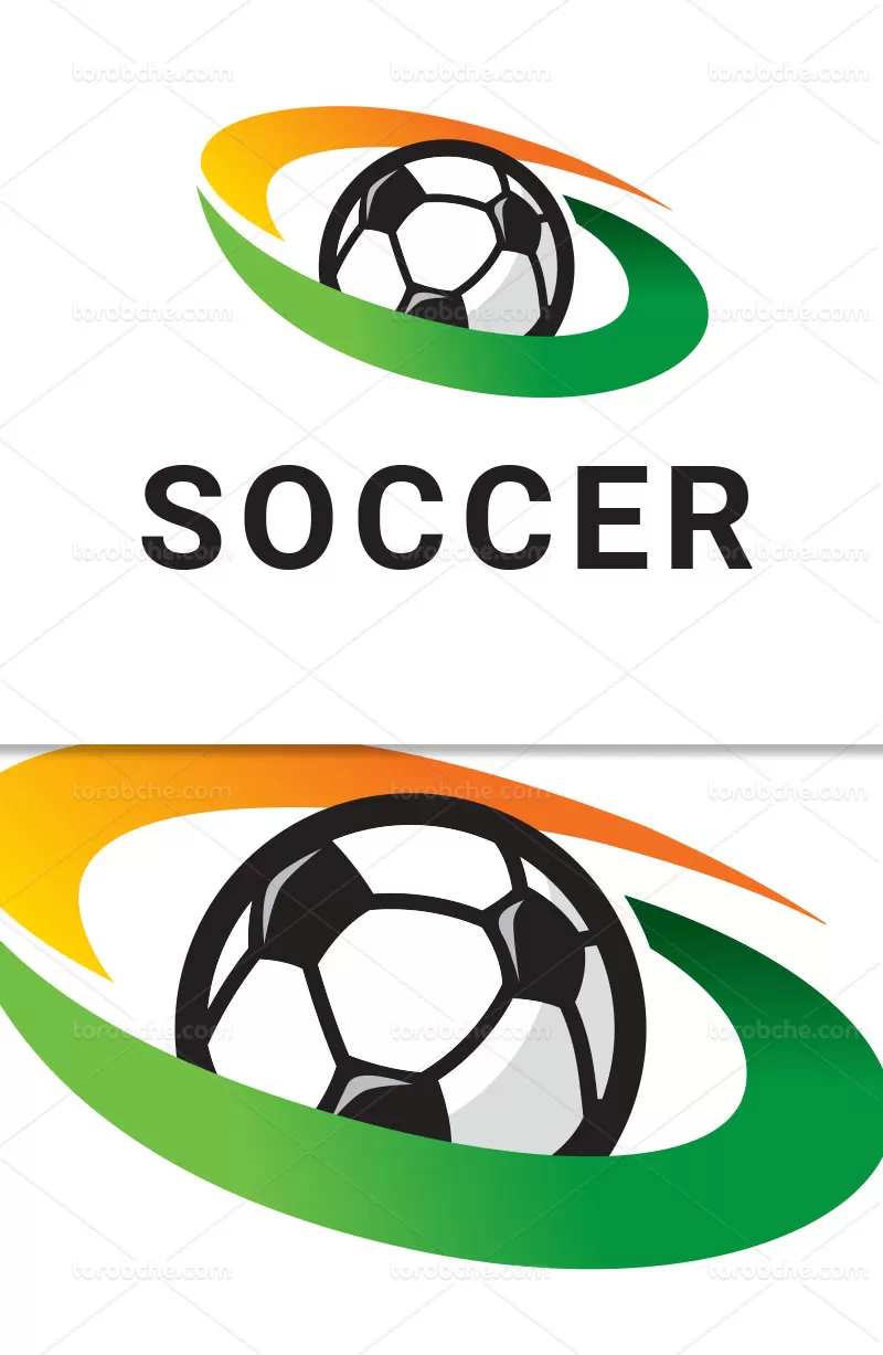 وکتور لوگو فوتبال رنگی | گرافیک با طعم تربچه