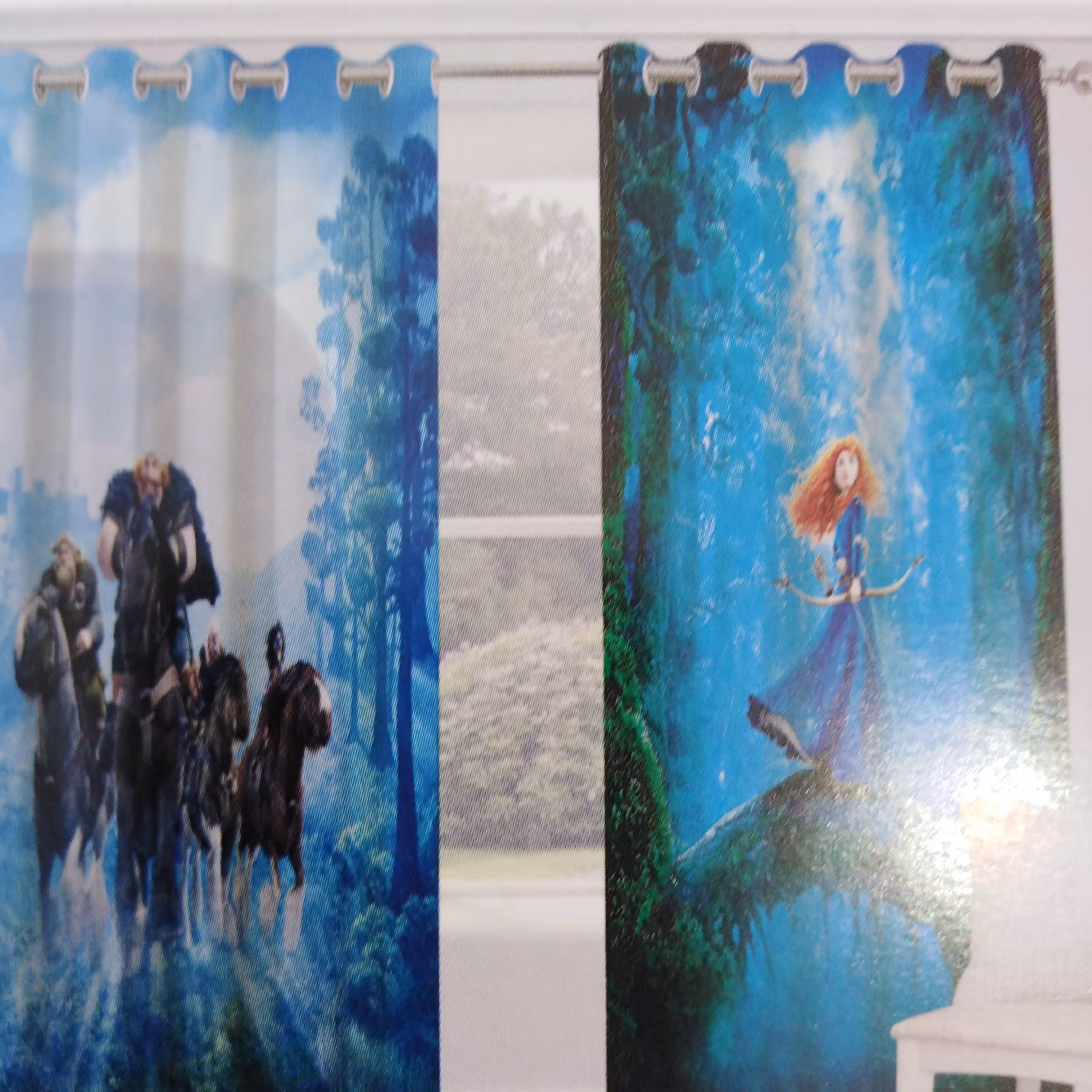 پرده پانچ پنلی سه بعدی طرح بریو