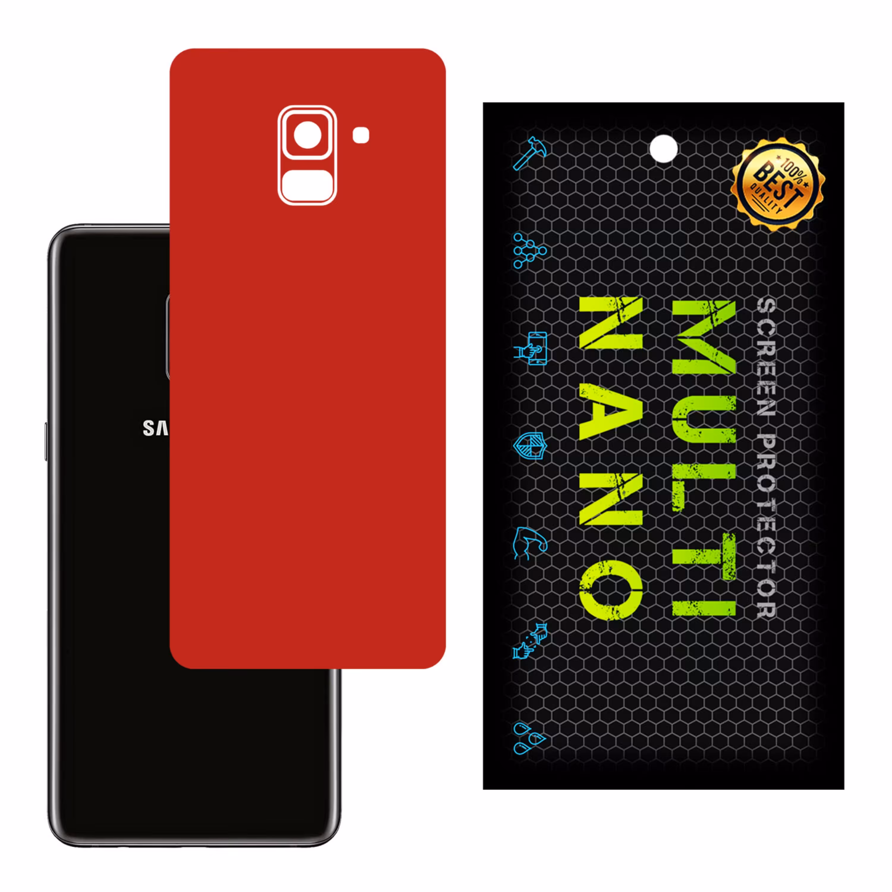 برچسب پوششی MultiNano مدل X-F1M-Red برای پشت موبایل  سامسونگ    A9 Star Lite