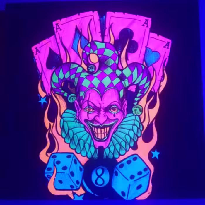 تابلو بلک لایت با طرح جوکر 2 سایز 30 در 20 سانتی متر Blacklight