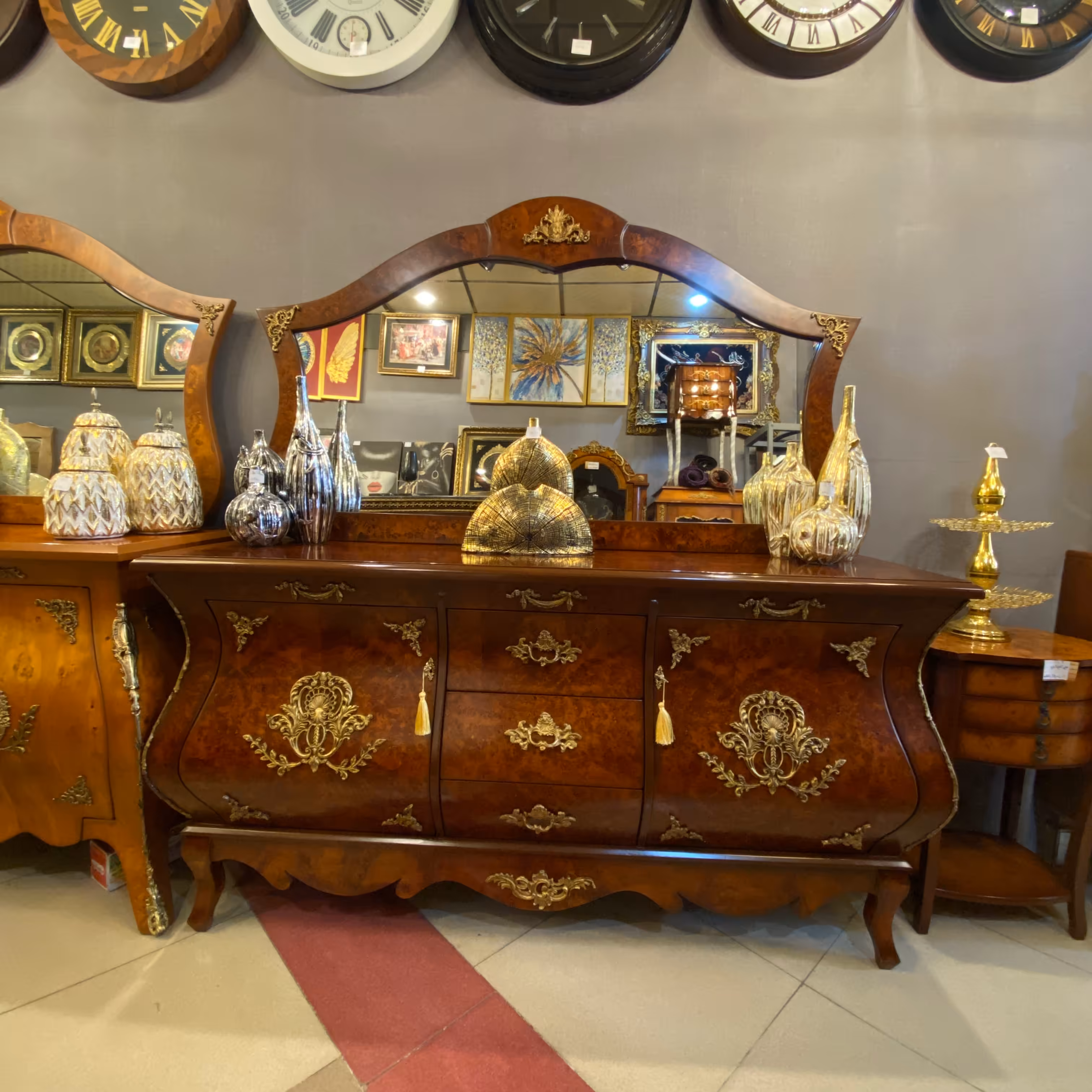 اینه کنسول دودرب وسط کشو مازول