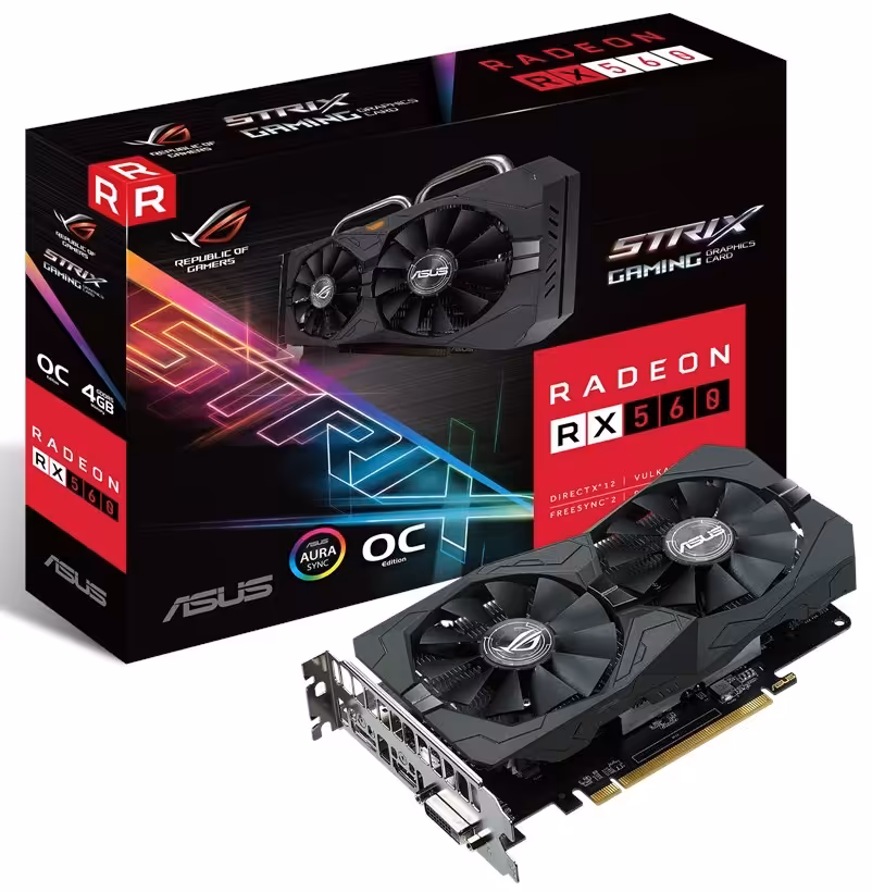 کارت گرافیک ایسوس مدل راگ استریکس آر ایکس 560 O4G اوو گیمینگ با حافظه 4 گیگابایت