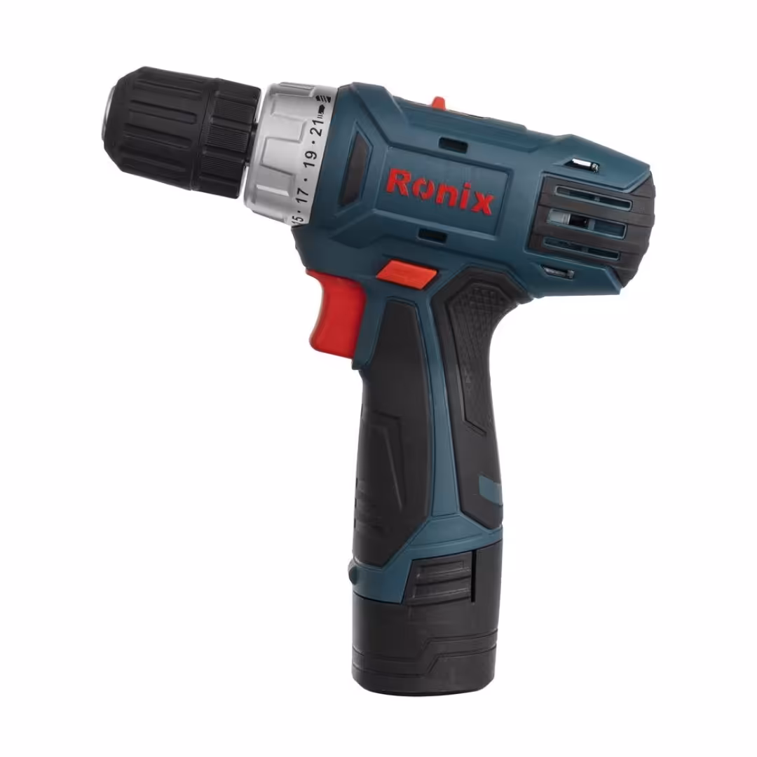 دریل پیچ گوشتی شارژی 12 ولت سری Mega رونیکس مدل Ronix 8012C تک باطری 