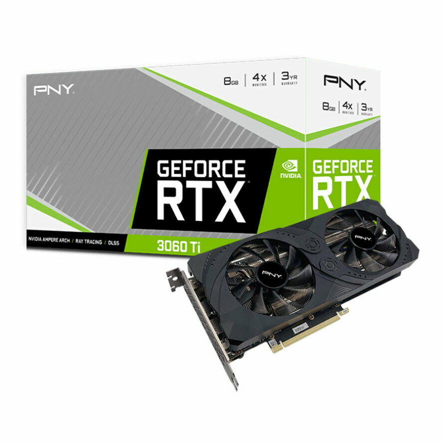 کارت گرافیک پی ان وای RTX 3060 Ti 8GB UPRISING Dual Fan