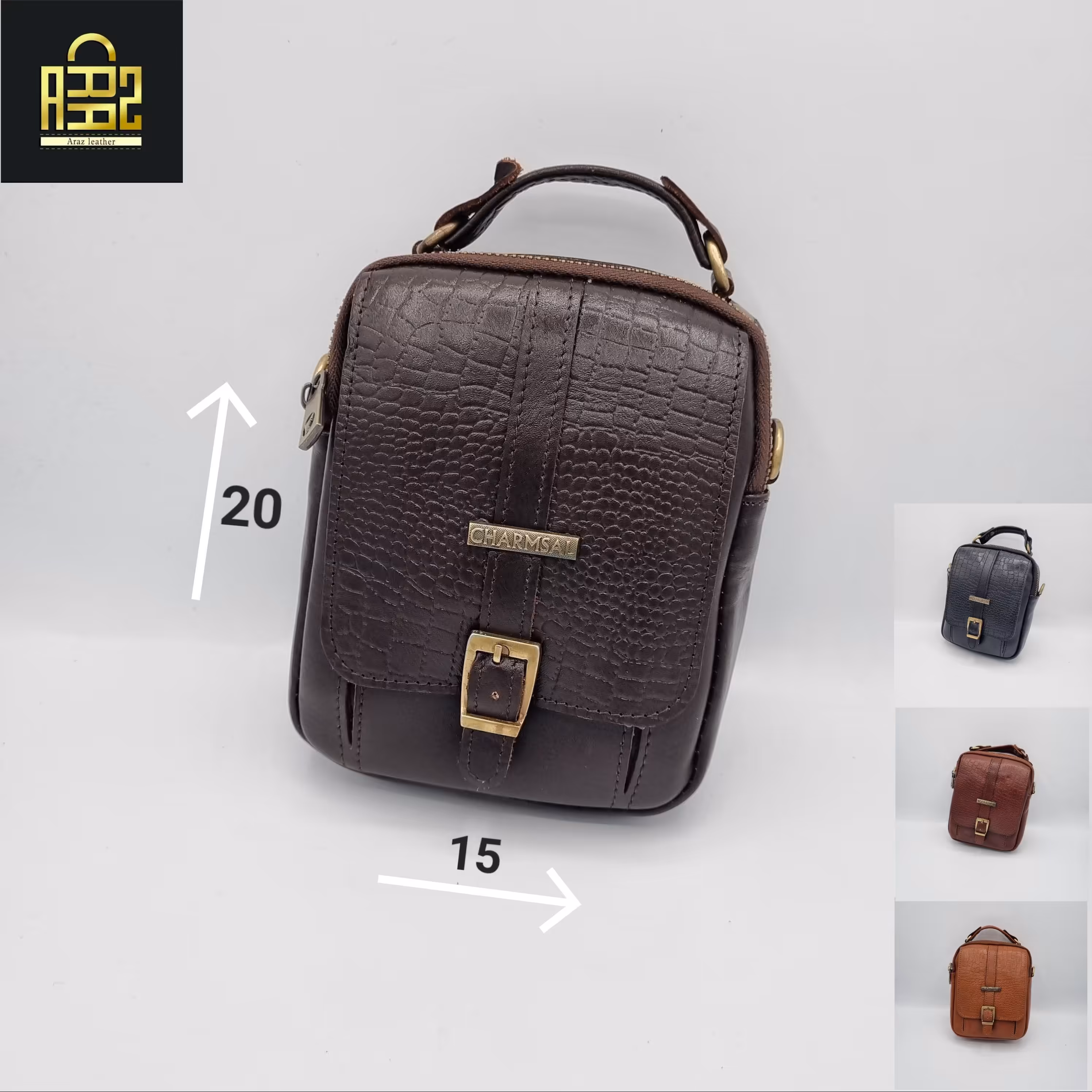 کیف چرم طبیعی کوچک سگک دار  مردانه و پسرانه ارسال رایگان