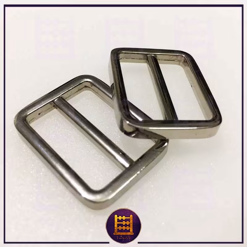 یراق بندگیر کیف رنگ استیل نقره ای سایز 2.5  سانت بسته 2 عددی