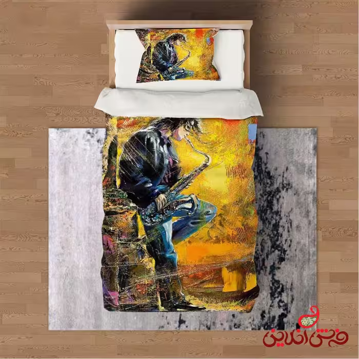 روتختی سه بعدی  طرح هنری پسر ساکسیفون زن  کد 2976