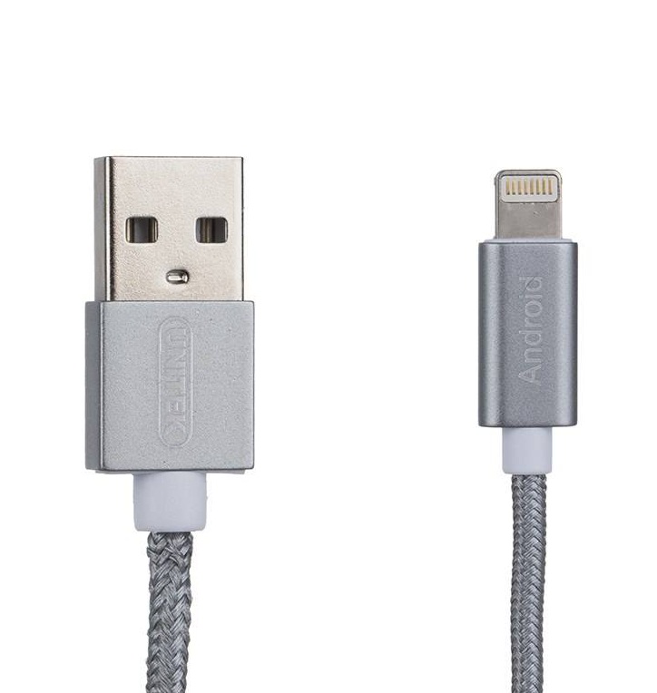 کابل تبدیل USB به لایتنینگ/microUSB یونیتک مدل Y-C4023GY طول 15 متر