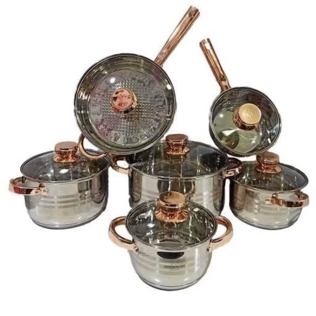 سرویس قابلمه 12پارچه استیل کرکماز 