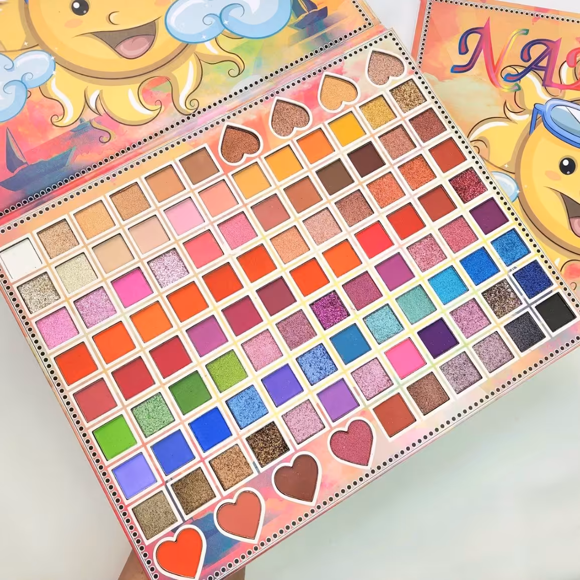 پالت سایه و رژگونه 104 رنگ طرح خوشید NAKED