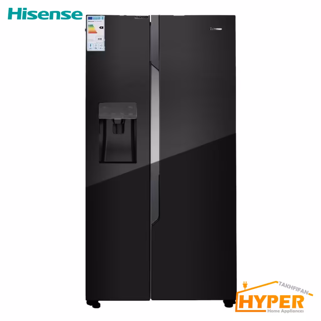 یخچال فریزر ساید بای ساید هایسنس RC-71BS4SA مشکی