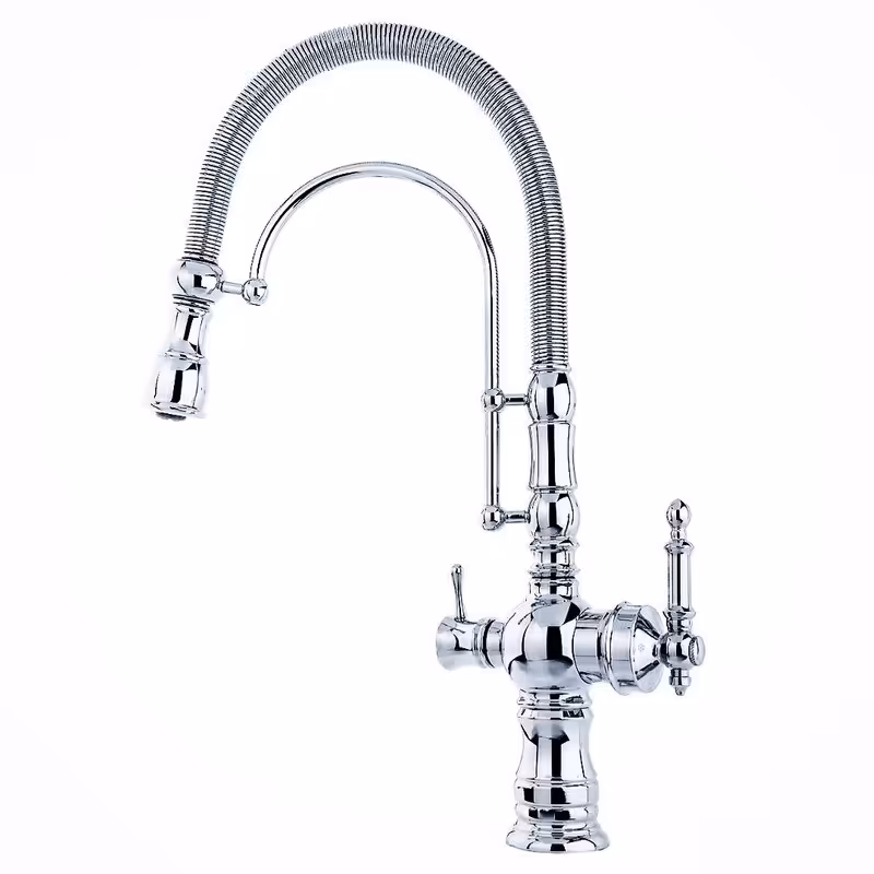 شیر آشپزخانه مدل بیزانس رنگ کروم