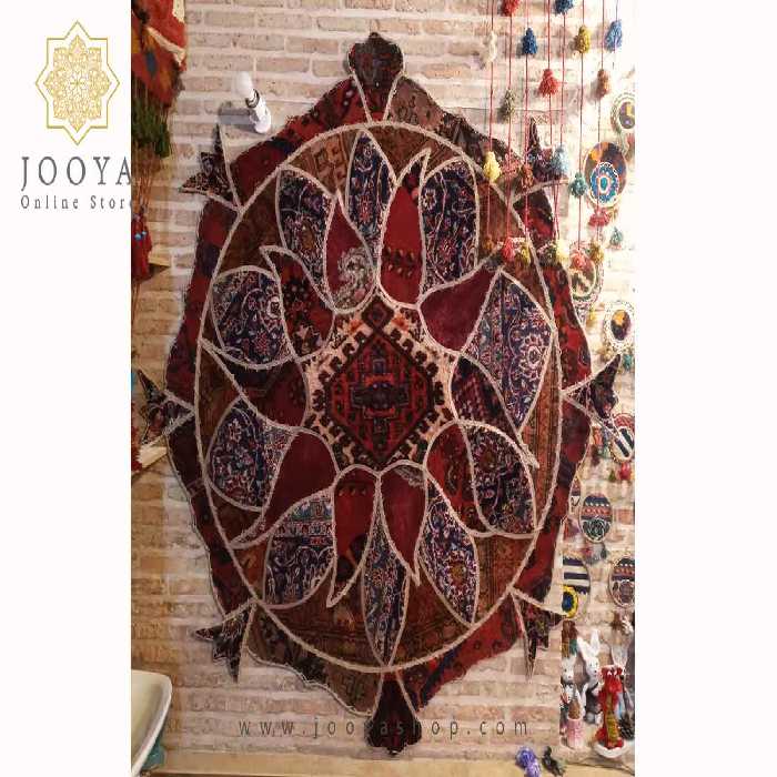 قالیچه تکه دوزی شده دستبافت نیمتاج