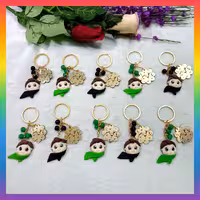 پک ده تایی سرکلیدی پسرانه با عروسک خمیری و پلاک