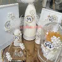 ست بله برون مرواریدی ساده با حک اسم (7تکه)آیتم ها در توضیحات