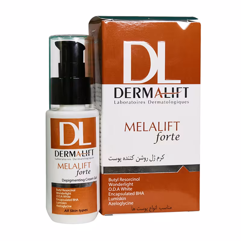 کرم ژل روشن کننده پوست درمالیفت، انواع پوست (50میل)