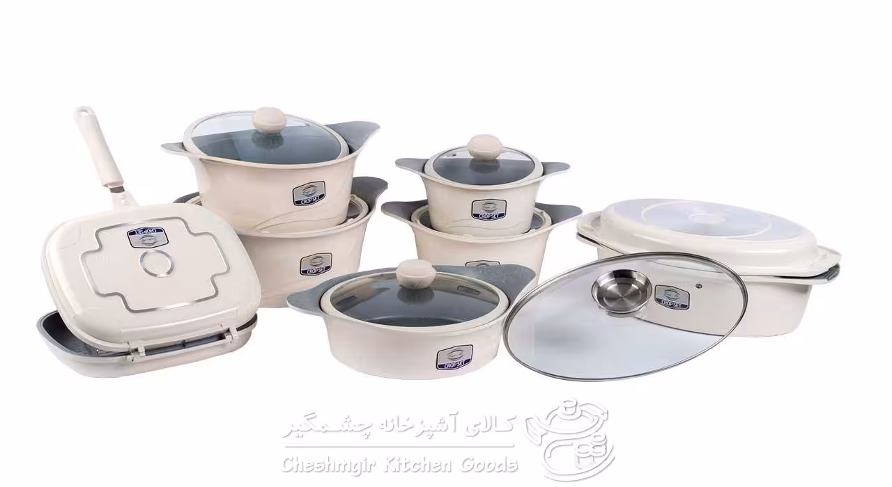 سرویس قابلمه 18 پارچه گرانیتی کروپ ست کد CSG18