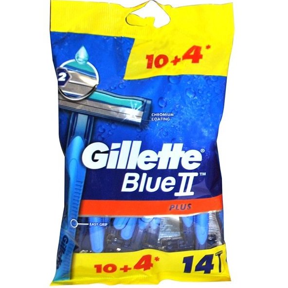 خود تراش ژیلت مدل Blue 2 Plus بسته 14 عددی