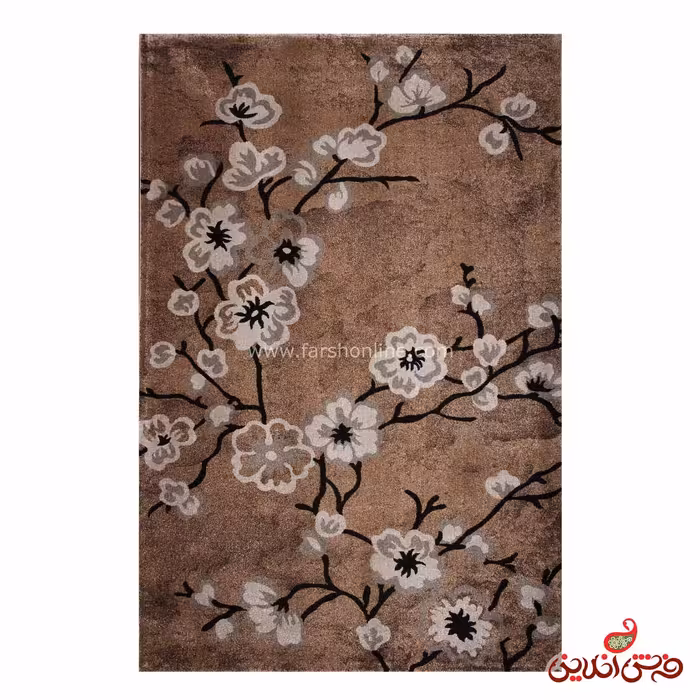 فرش ساوین کد 4038 نسکافه ای