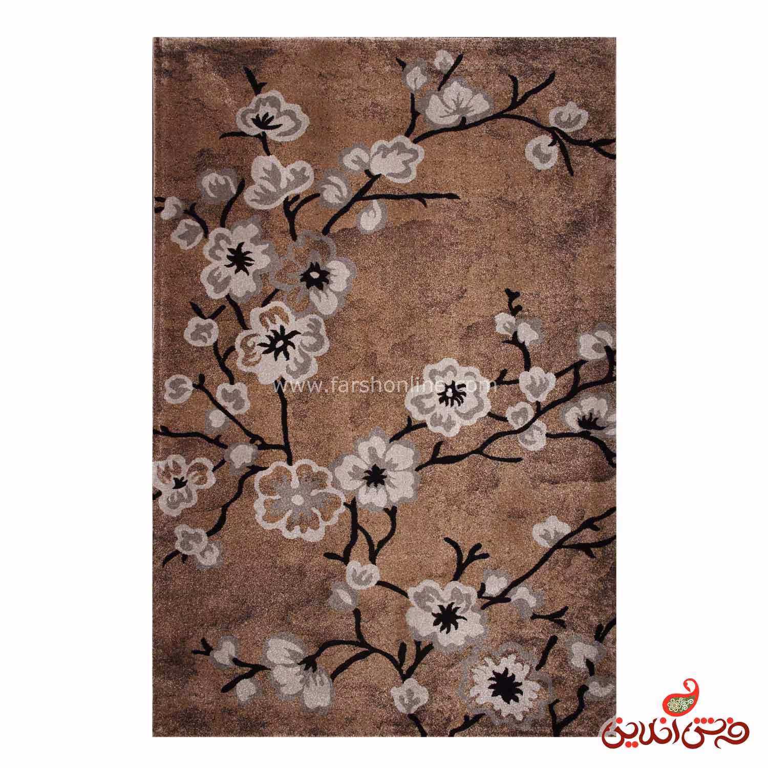 فرش ساوین کد 4038 نسکافه ای