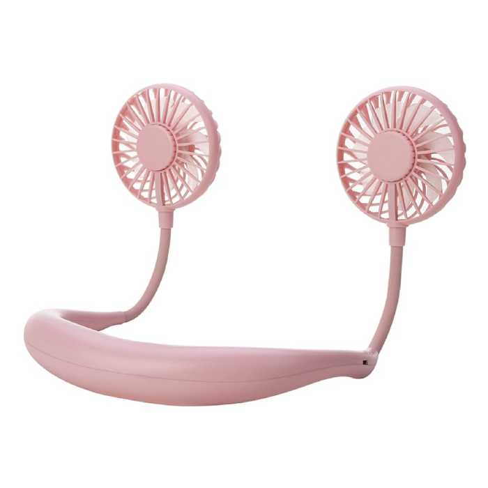 پنکه گردنی شارژی دارای LED و سه دور تند، متوسط و کند