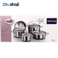 سرویس پخت و پز 9 پارچه کرکماز مدل KORKMAZ HY-8609 (درب استیل)